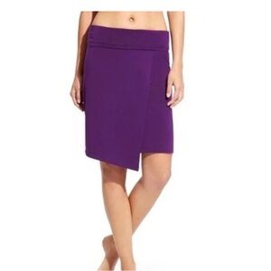 NWT Athleta Size XSmall Seaside Fold Over Purple Skirt Travel Work Beach
